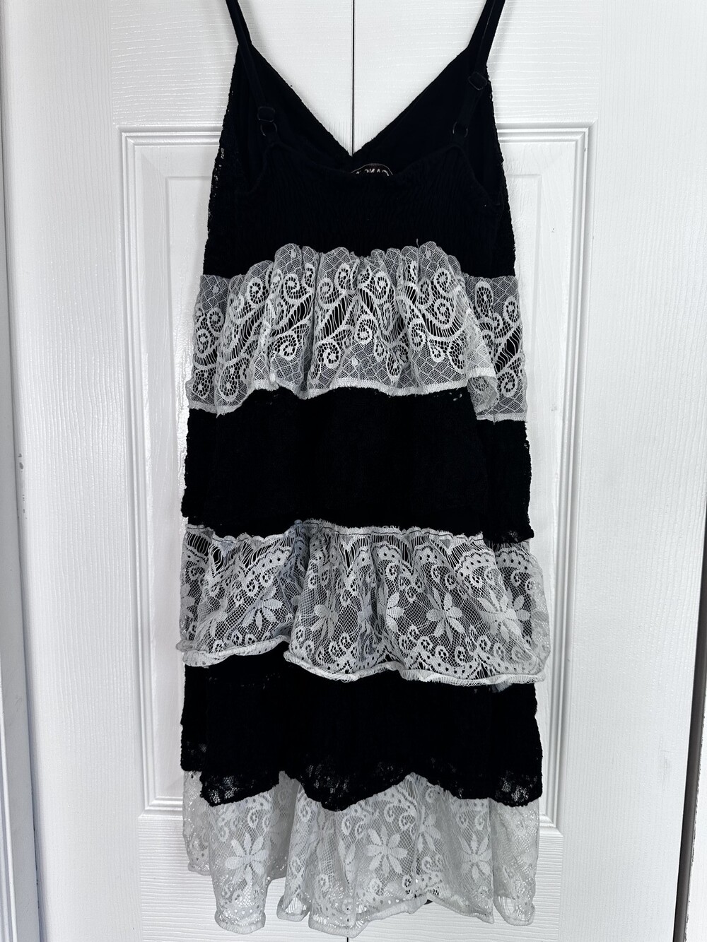 Hoang Yen Tiered Lace Boho Smocked Camisole Top #16